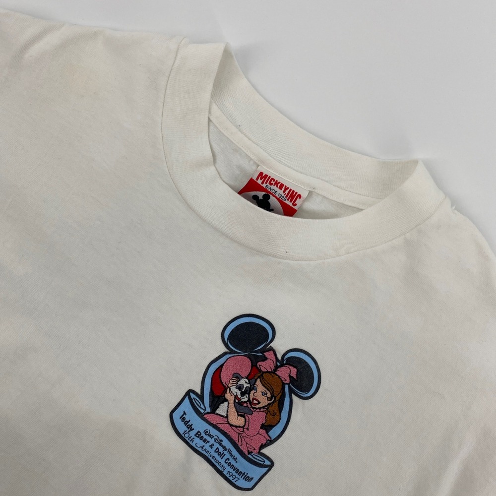 VINTAGE Mickey Inc Disney World Teddy Bear Doll Convention XL White 1997 90s